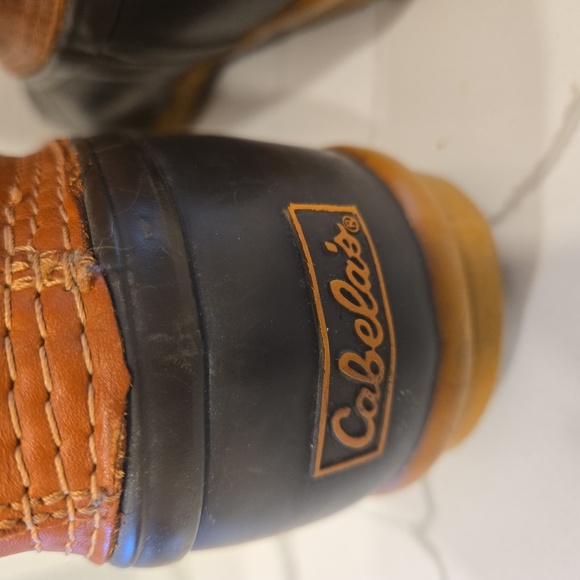 Cabelas Mens Side Zip Duck Boots Leather Steel Shank Thinsulate Size 9 - Picture 4 of 12